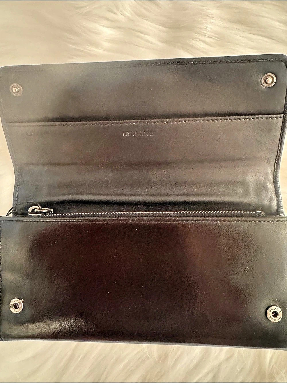 Miu Miu Black Studded leather Wallet - Picture 5 of 16